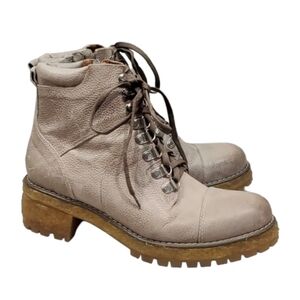 Prune Womens Comfort Ankle Leather Chunky Tractor Platform shoes sz 39/9